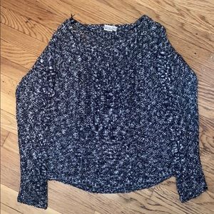 Knitted black and white Mudd sweater